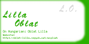 lilla oblat business card